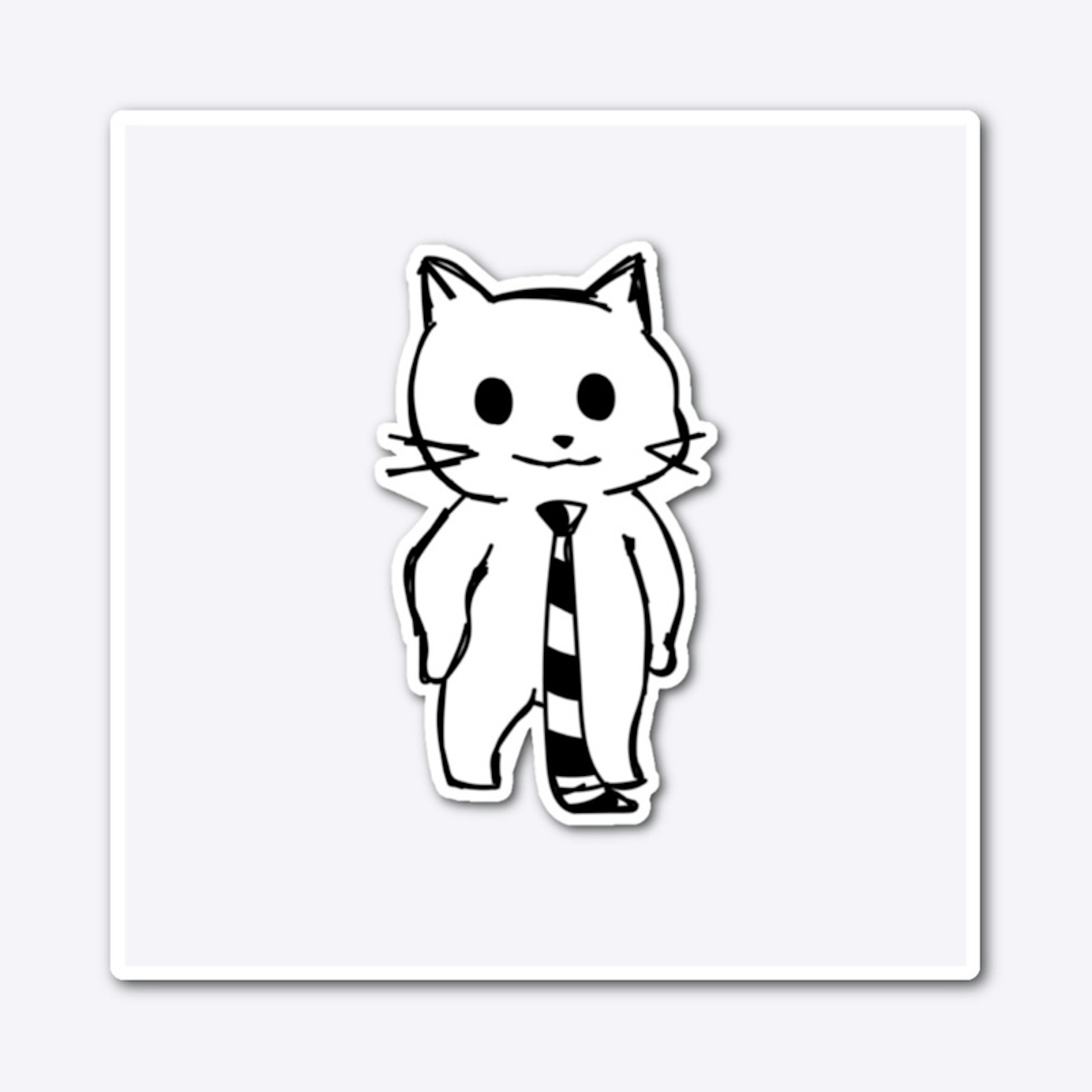 Tie Cat: Sticker 